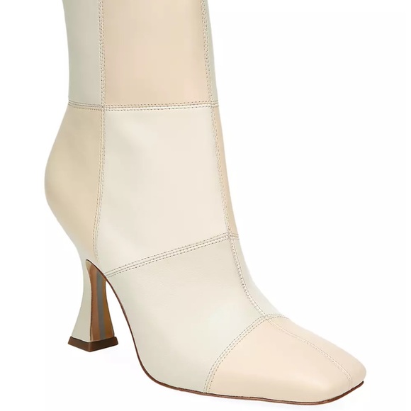 Sam Edelman Olina Square-Toe Patchwork Leather Ankle Boots - Picture 1 of 8
